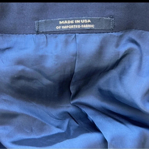 Vintage Hart Schaffner Marx Navy Blue Wool Blazer Men’s - Picture 6 of 11